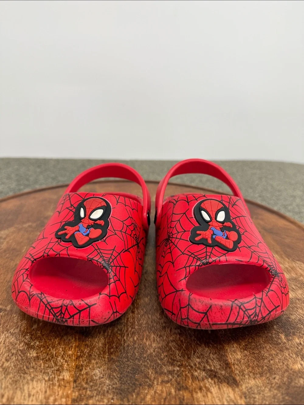 Groudup Sandals Kids 7/8 Red Spidey Amazing Friends Clog Marvel